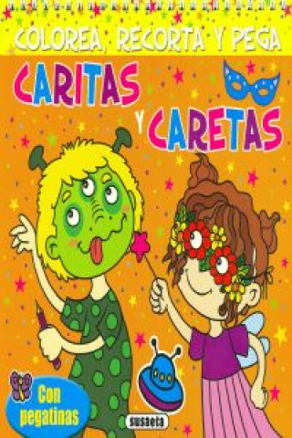 Książka Caritas y caretas. Colorea recorta y pega 