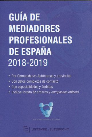 Carte GUÍA DE MEDIADORES PROFESIONALES DE ESPAÑA 2018-2019 