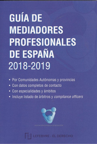 Книга GUÍA DE MEDIADORES PROFESIONALES DE ESPAÑA 2018-2019 