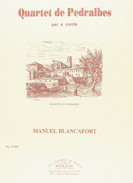 Knjiga Quartet de Pedralbes MANUEL BLANCAFORT