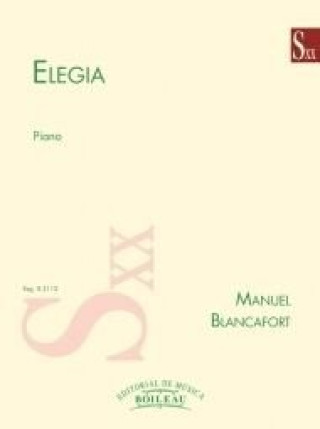 Boek Elegía a Frederic Mompou MANUEL BLANCAFORT