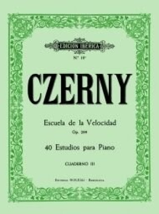 Kniha Escuela de la velocidad Op.299 Vol.III CARL CZERNY