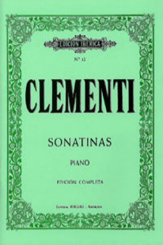 Kniha 12 sonatinas op.36,37,38 MUZIO CLEMENTI