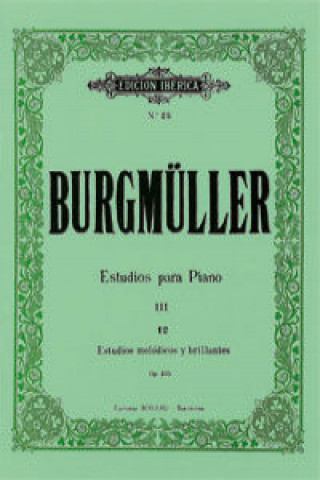 Kniha 12 estudios mélodicos y brillantes op.105 JOHANNN BURGMULLER