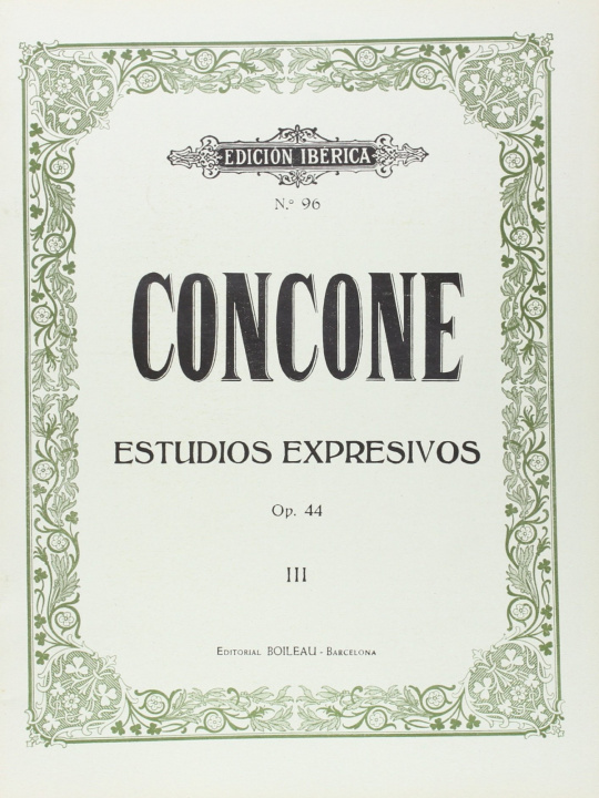 Libro 15 Estudios expresivos Op.44 GIUSEPPE CONCONE