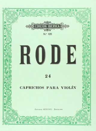 Kniha 24 Caprichos violín JACQUES PIERRE JOSEPH RODE