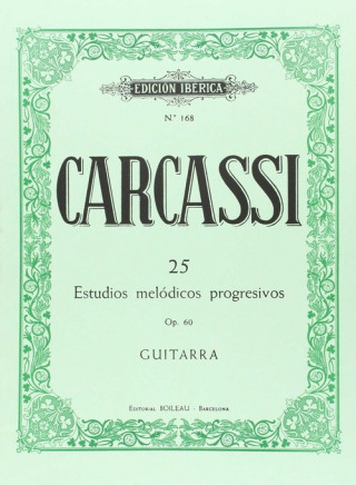 Книга 25 Estudios melódicos guitarra Op.60 MATEO CARCASSI