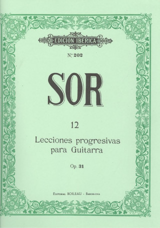 Kniha 12 Lecciones guitarra Op.31 FERNANDO SOR