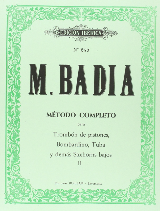Carte Método trombón pist., tuba, bombard.Vol.II MIQUEL BADIA SARRI