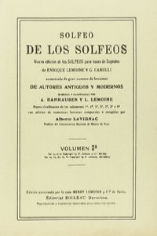 Kniha Solfeo de los solfeos 2ºB HENRI LEMOINE