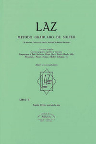 Książka Laz:método de solfeo 2º acompañamiento LAMBERT