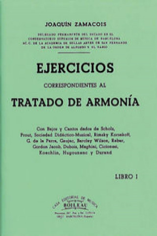 Βιβλίο Ejercicios de armonía JOAQUIN ZAMACOIS