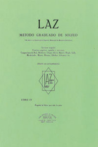 Kniha Laz:método de solfeo 4º acompañamiento LAMBERT