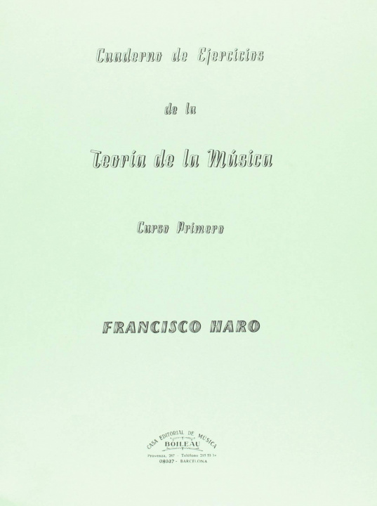 Kniha Ejercicios de Teoría Curso 1 FRANCISCO HARO