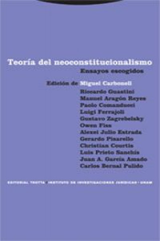 Könyv Teoría del neoconstitucionalismo MIGUEL CARBONELL