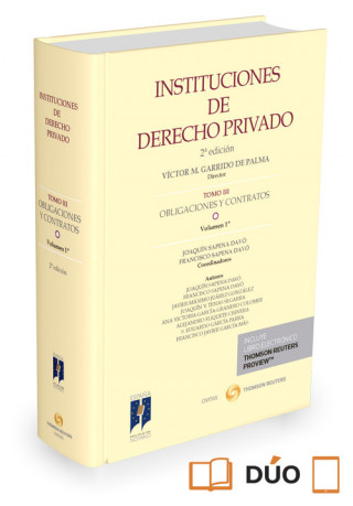 Könyv INSTITUCIONES DE DERECHO PRIVADO. TOMO III OBLIGACIONES Y CONTRATOS. VOLUMEN 1º ALEJANDRO FLIQUETE CERVERA