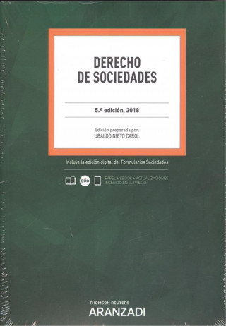 Книга DERECHO DE SOCIEDADES 2018 (DÚO) UBALDO NIETO CAROL