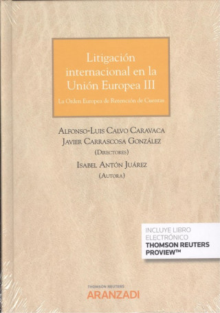 Könyv LITIGACIÓN INTERNACIONAL EN LA UNIÓN EUROPEA III + EBOOK ISABEL ANTON JUAREZ