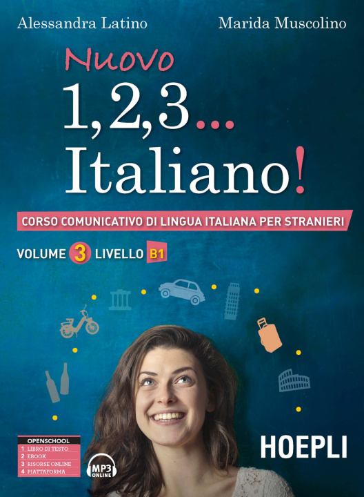 Könyv NUOVO 1,2,3...ITALIANO! B1 ALESSANDRA LATINO