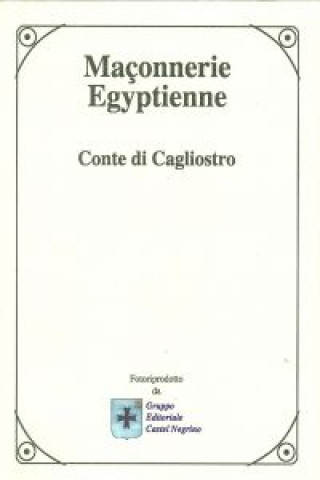 Carte Maçonnerie egyptienne CONTE DI CAGLIOSTRO