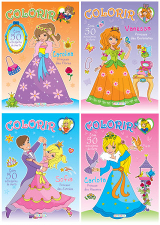 Kniha COLORIR AS PRINCESAS - 50 AUTOCOLANTES DE OFERTA 