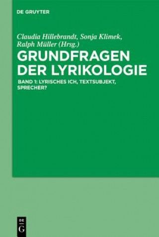 Knjiga Grundfragen der Lyrikologie 1 Claudia Hillebrandt