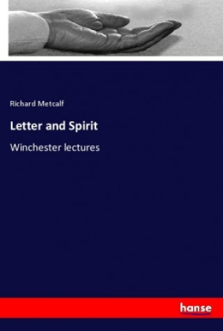 Kniha Letter and Spirit Richard Metcalf