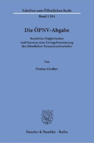 Könyv Die ÖPNV-Abgabe Denise Gruber