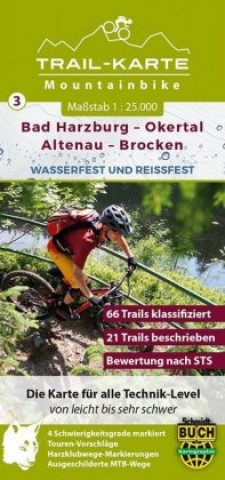 Tiskovina MTB Trail-Karte Bad Harzburg - Okertal - Altenau - Brocken Maximilian Schmidt