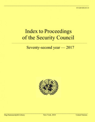 Kniha Index to proceedings of the Security Council United Nations Department of Public Information