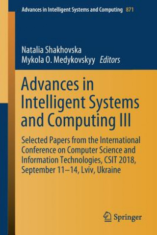 Kniha Advances in Intelligent Systems and Computing III Natalia Shakhovska