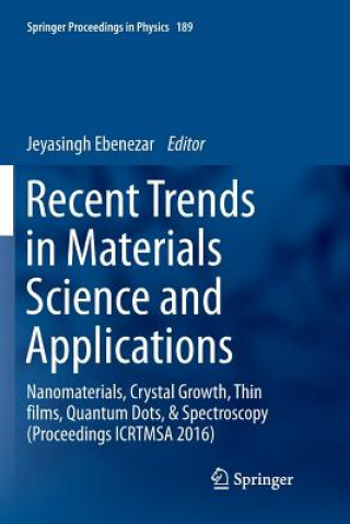 Carte Recent Trends in Materials Science and Applications Jeyasingh Ebenezar
