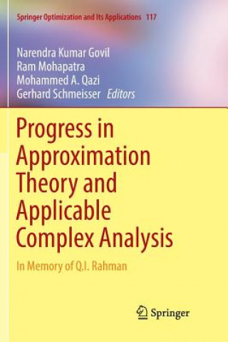 Βιβλίο Progress in Approximation Theory and Applicable Complex Analysis Narendra Kumar Govil