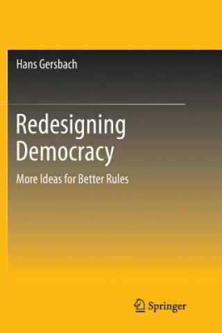 Kniha Redesigning Democracy Hans Gersbach