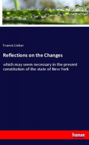 Knjiga Reflections on the Changes Francis Lieber