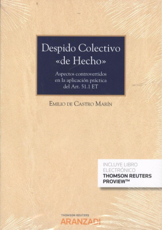 Kniha EL DESPIDO COLECTIVO DE HECHO (DÚO) EMILIO DE CASTRO MARIN