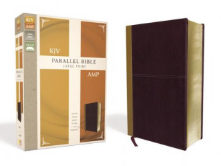Knjiga KJV, Amplified, Parallel Bible, Large Print, Leathersoft, Tan/Burgundy, Red Letter Edition: Two Bible Versions Together for Study and Comparison Zondervan