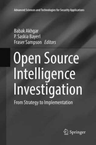 Kniha Open Source Intelligence Investigation Babak Akhgar