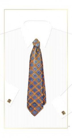 Papírenské zboží Karnet krawat niebieski 12x23 + koperta 