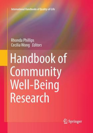 Knjiga Handbook of Community Well-Being Research Rhonda Phillips