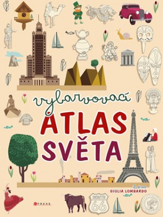 Książka Vybarvovací atlas světa Guilia Lombardo