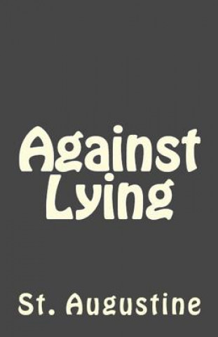 Book Against Lying St Augustine