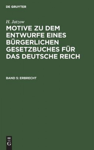 Knjiga Erbrecht H Jatzow