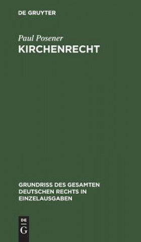 Book Kirchenrecht Paul Posener