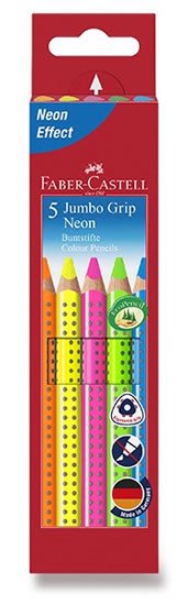 Papírenské zboží Kredki Jumbo Grip Neon 5 kolorów 