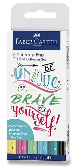 Papírenské zboží Pisaki Pitt Artist Pen Handlettering 6 kolorów 