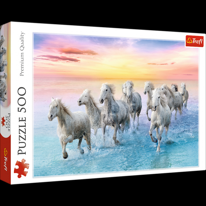 Hra/Hračka Puzzle Białe konie w galopie 500 