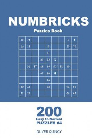 Carte Numbricks Puzzles Book - 200 Easy to Normal Puzzles 9x9 (Volume 4) Oliver Quincy