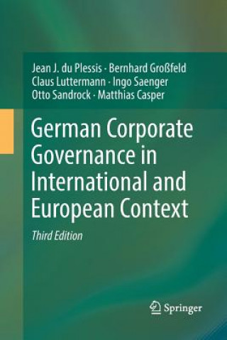 Kniha German Corporate Governance in International and European Context JEAN J. DU PLESSIS