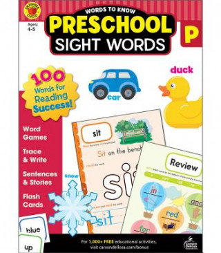 Könyv Words to Know Sight Words, Grade Preschool Brighter Child